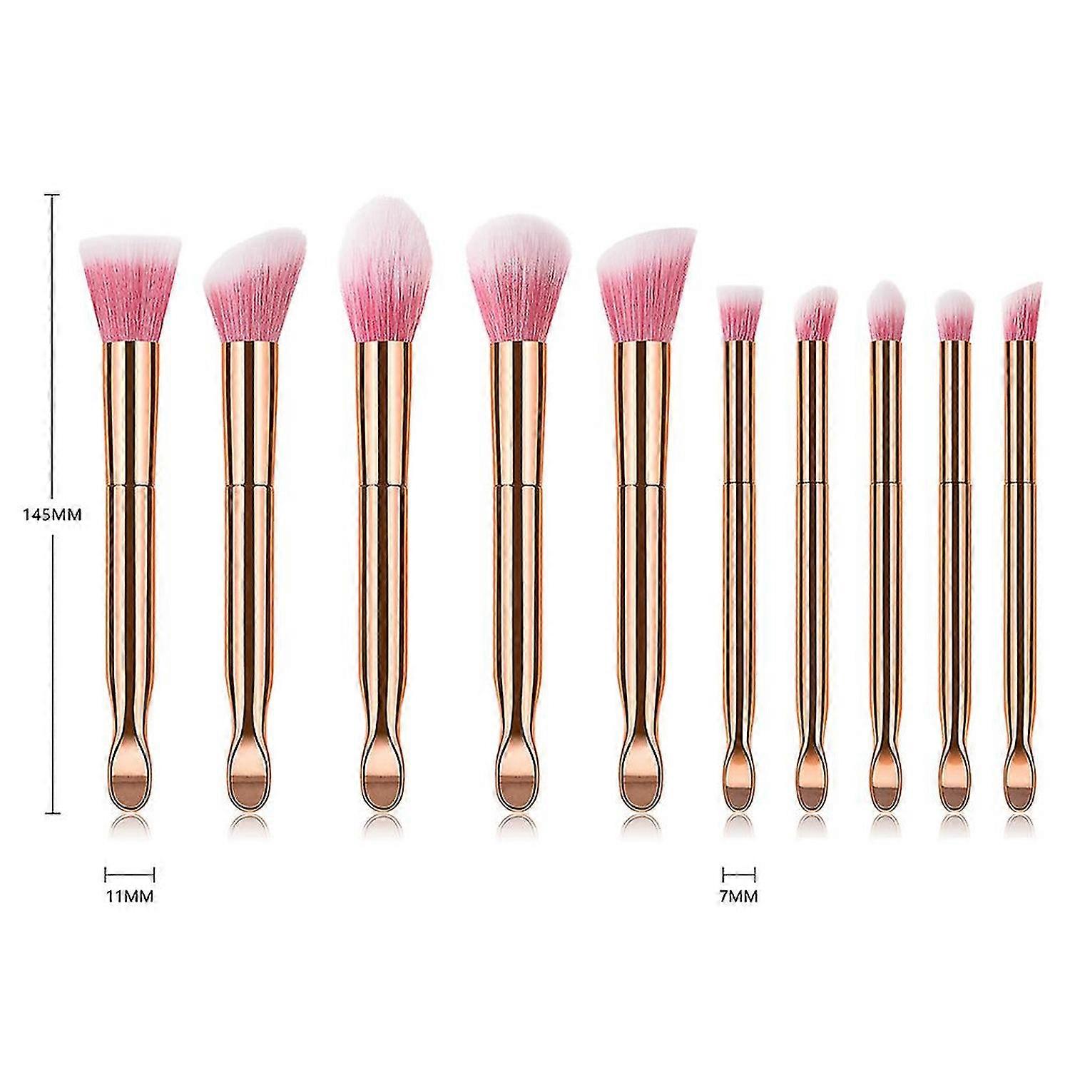 Makeup Brush Kit Plastic Handle Nylon Brush Hair Cosmetic Tools Kit