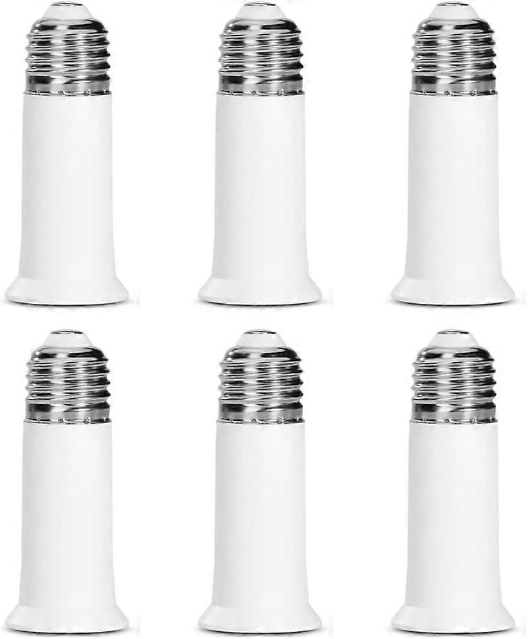 E26 Socket Extender, E26 to E26 Lamp Socket, 6.5CM/2.56 Inch Socket Extension Adapter, 6-Pack