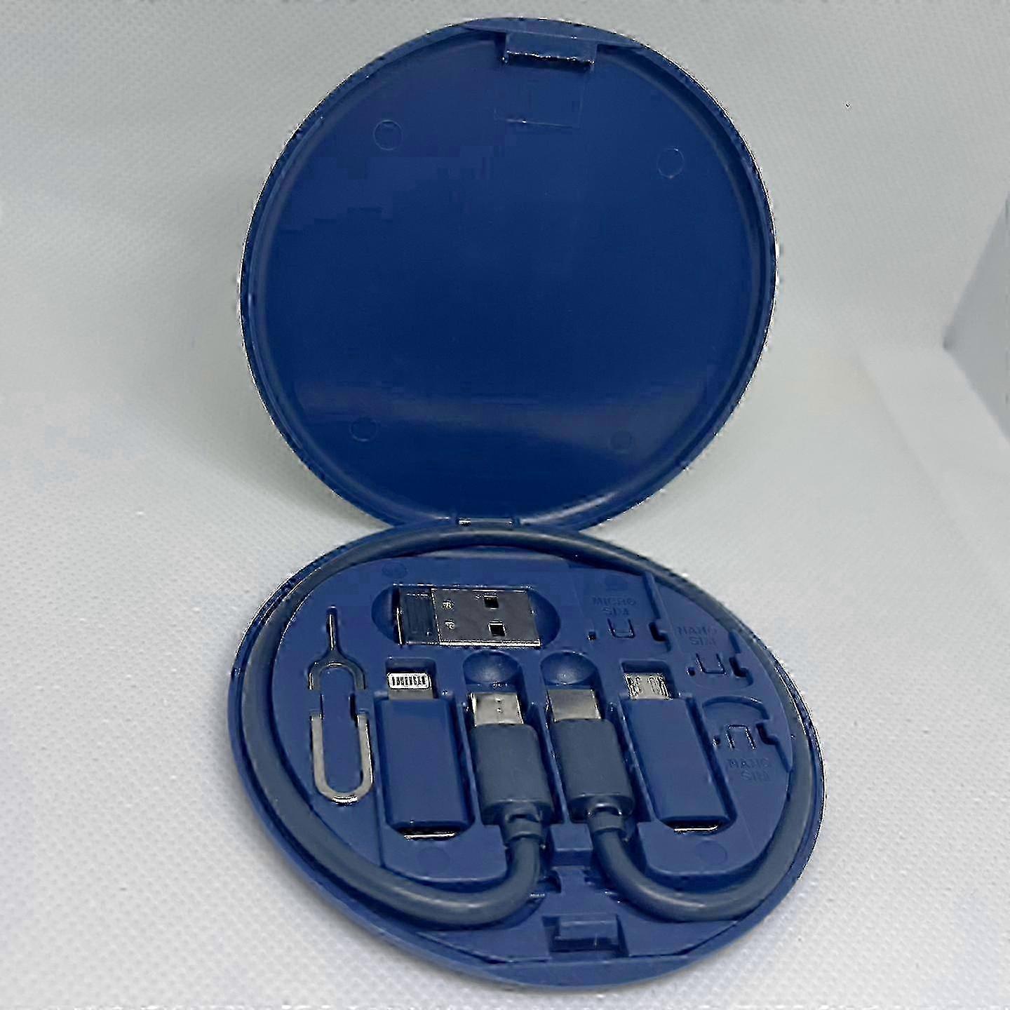 Multi USB Charging Adapter Cable Kit, USB C Conversion Set USB A & Type C To Male Micro/Type C/Lightning, Data Transfer, Card Storage, Tray 