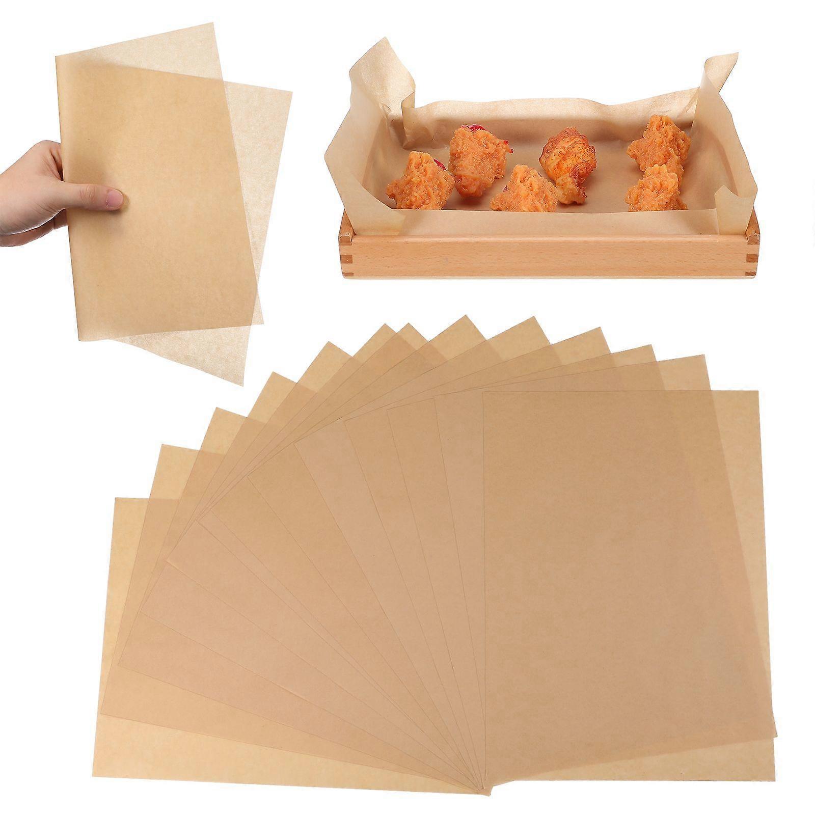 100Pcs Parchment Paper Baking Sheets Non-stick Baking Pans Liners for Cookies Bread Meat Pizza