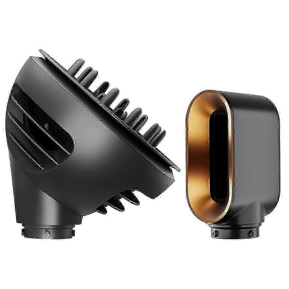 Wave Curl Diffuser Attachment for Dyson Airwrap Black Pre Styling Dryer Enhances Curl Definition