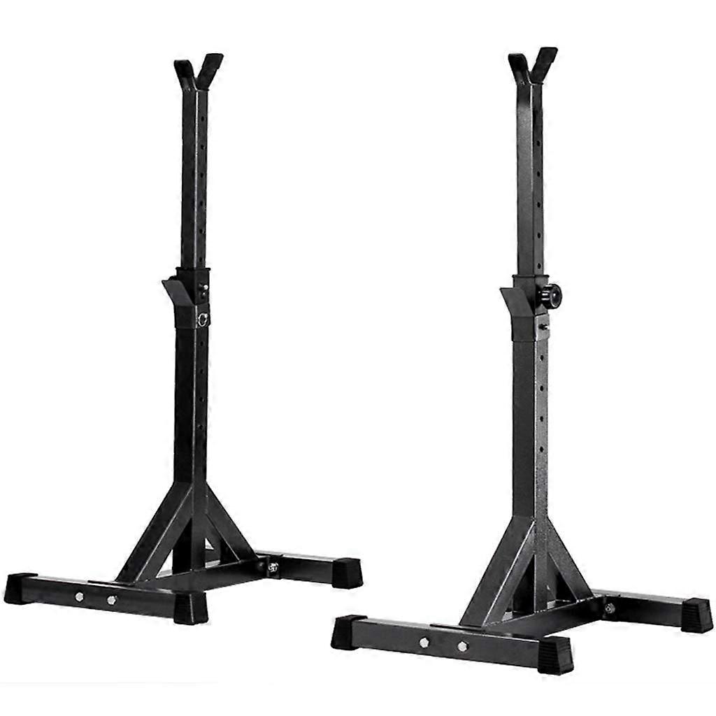 Adjustable Squat Rack with HeightAdjustable Barbell Stand and AntiSlip Base for Home Gym