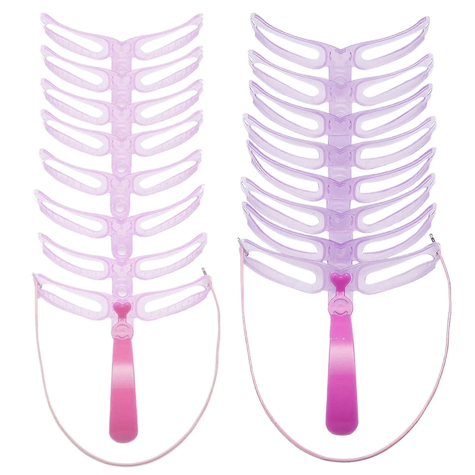 Eyebrow Stencil Kit with 8 Styles and Strap Handle, Reusable Brow Shaping Tool for Beginners