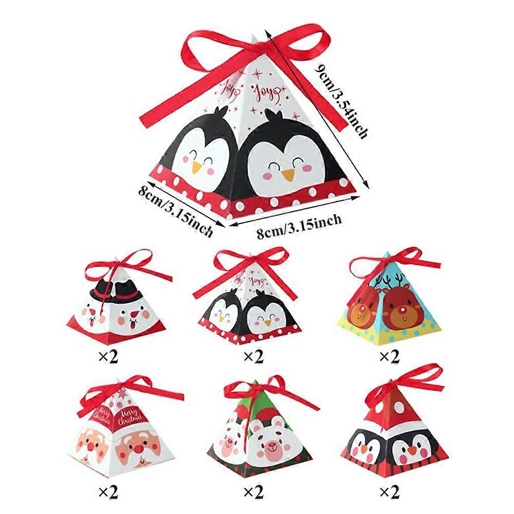 Triangle Shape Christmas Triangle Boxes Ornament Design Decorative Box Xmas Candy Gift Box Candy Box Gift Packaging