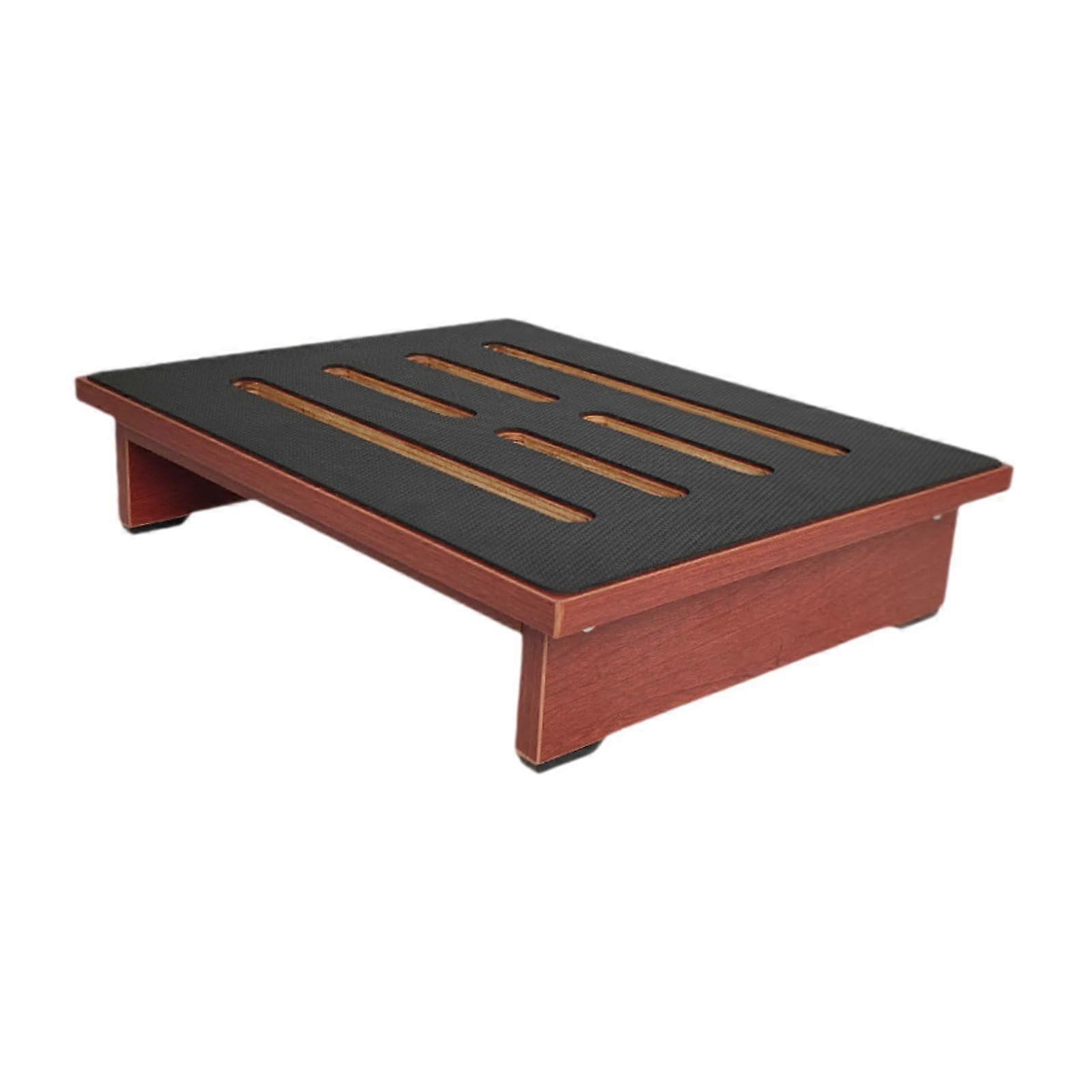 Wooden Footstool Step Stool with NonSlip Surface, Comfortable Foot Elevation, 150kg Load, Under Desk Use