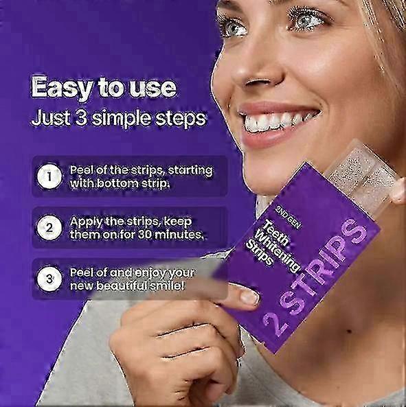 Teeth Whitening Strips 42 Pack - Rapid Safe Whitening, Deep Stain Removal, Even Coverage Fit