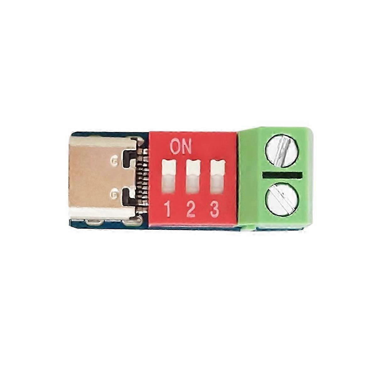 1PCS Type-C PD QC Trigger 5V-20V DC Adjustable Voltage Power Module Dial Adjustment Voltage Fast Charging Decoy Module