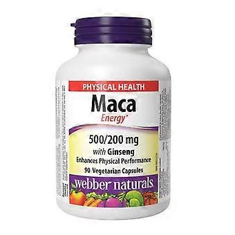 Webber Naturals Maca Energy With Ginseng,500 Mg / 200 Mg,90 Capsules