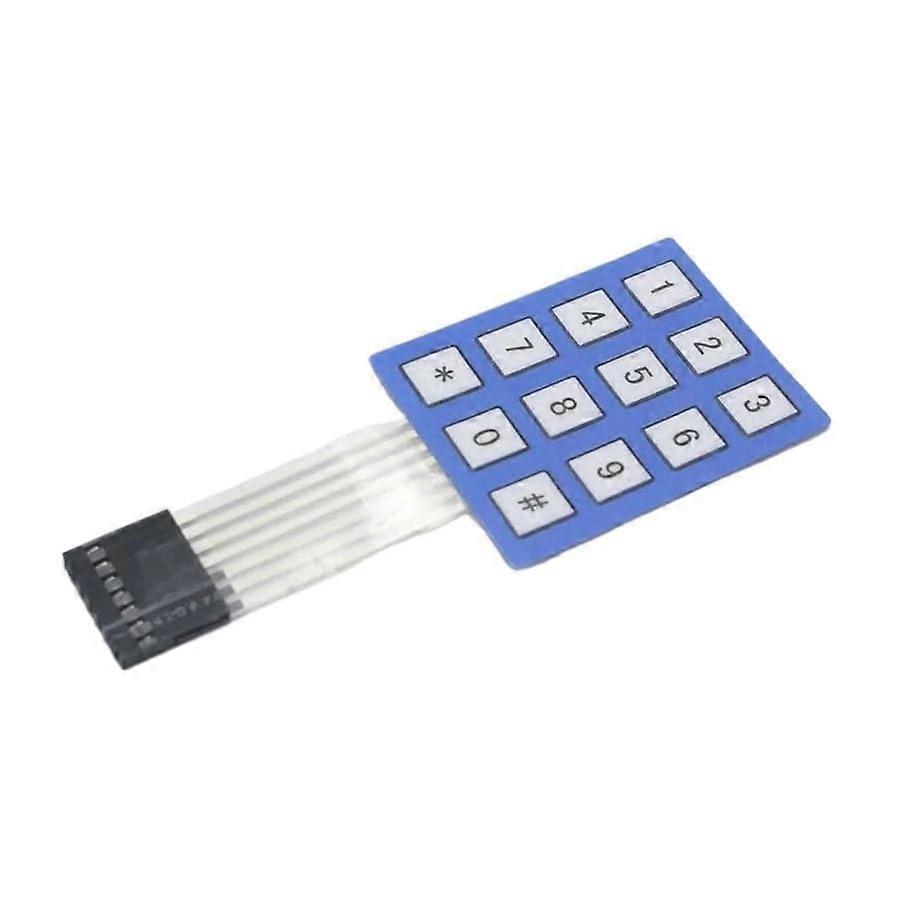 3x4 Matrix Keypad Module with 12 Durable Membrane Keys for Easy Microcontroller Integration for Arduino