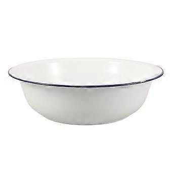 Vintage Enamel Basin For Foot Soaking And Laundry Portable Foot Bath Tubs For Relaxing White Enamelware Bowl For Washing
