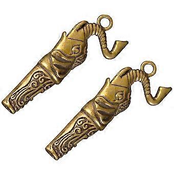 Copper Whistle Elephant Shape Pendant for Teacher Use 6Pcs Set