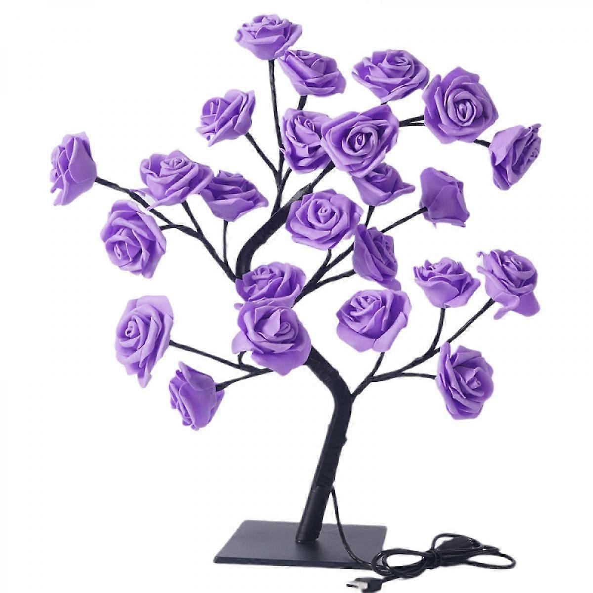 Night Light Rose Flower Tree Table Lamp With Remote Control