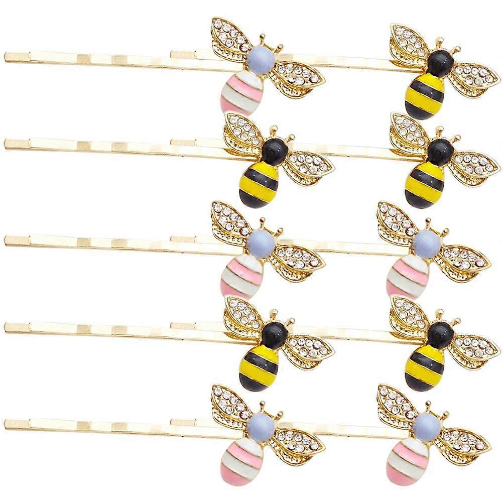 10pcs Bee Bobby Pins Metal Hair Pins Hair Barrettes Hair Accessories for Women Girls