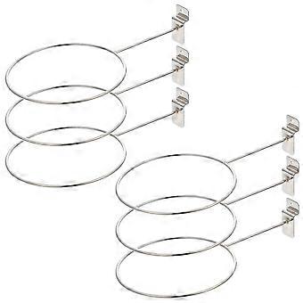 6pcs Basketball Display Stand: 5.5in Wall Mounted Metal Ball Holder Rack for Multi-Purpose Sports Ball Storage - Basketball Organizer for Football Vol