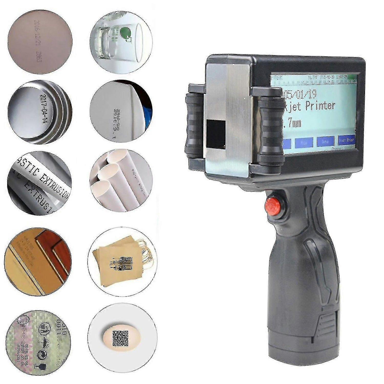 Handheld Inkjet Printer Date Marking Laser Encoder Label QR Code Touch Screen