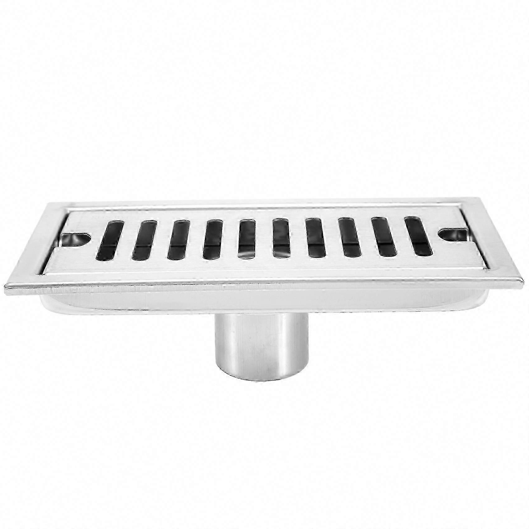 Rectangular Linear Shower Drain compatible withBathroom Kitchen Floor - 20cm Long Channel Drainage compatible withHotels