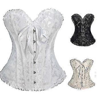 Corsés, bustiers y tops de encaje floral - Lencería gótica vintage Jsir S04