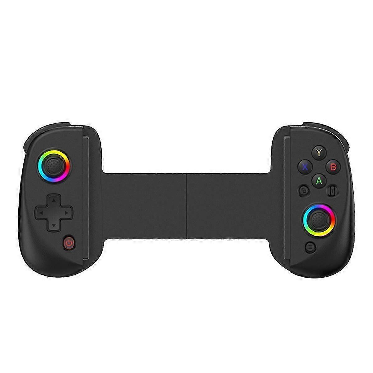 D8 Telescopic Game Controller RGB Light Mobile Game Controller with 6-Axis Vibration for Android IOS PS3 Switch PC,A