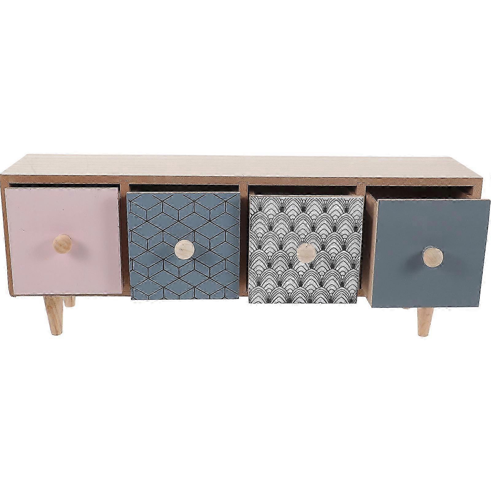 Assorted Color Drawer Style Storage Box for Organized Desktop Use