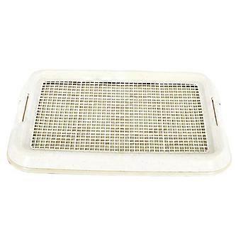 Large Dog Pet Urination Tray With Vertical Support For Male Female Puppy Use Home Friendly Design Training Toilet  White