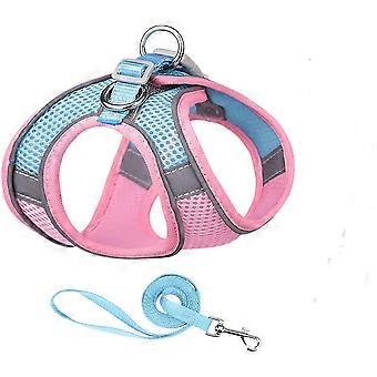 Veeki Walk-in Dog Harness And Leash Set - Summer Dog Vest, Super Breathable Mesh, Reflective Non-pull Pet Harness, Suitable For Outdoor Walking, Train