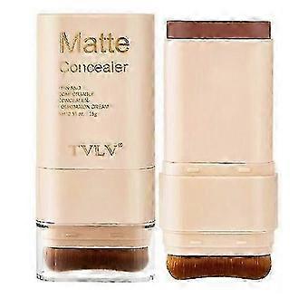 2 In 1 Makelloser Radiergummi Foundation Stick - Feuchtigkeitsspendender leichter, doppelter Kopf Foundation Make Up Stick mit Pinsel, Mehrzweck-Gesichts-Make-up-Konturstift