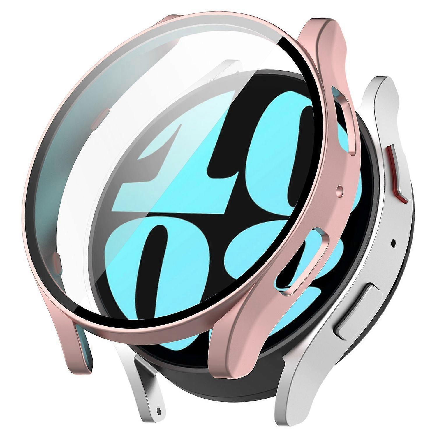 עבור סמסונג גלקסי שעון 6 44 מ"מ 360 מעלות שעון חכם מגן זכוכית זהב ורוד