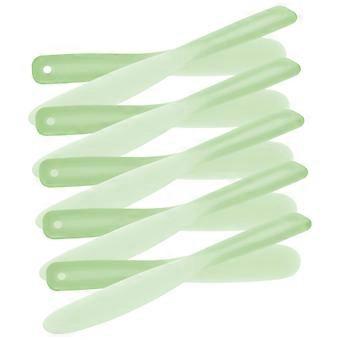 Green Silicone Makeup Spatula for Precise Mixing and Ergonomic Use in Professional Cosmetics