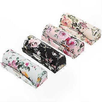 4-Pack Lipstick Holder with Mirror, Portable Cosmetic Organizer for Women (Black, White, Pink, Blue)-zli2