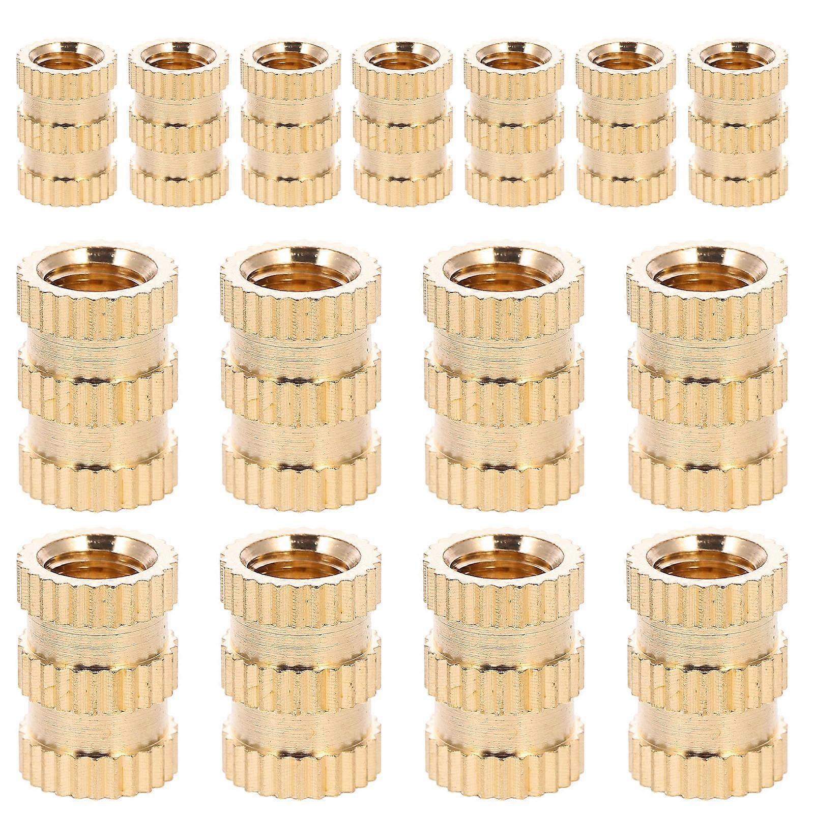 20pcs Heat Set Insert 7x10mm Brass Threaded Insert Female Thread Heat Set Insert Supply
