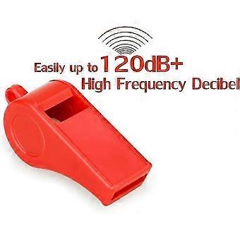 Red Emergency Whistles With Lanyard, Loud Crisp Sound, 12 Packs Plastic Whistle Bulk Ideal For Lifeguard, Self-defense And Emergency