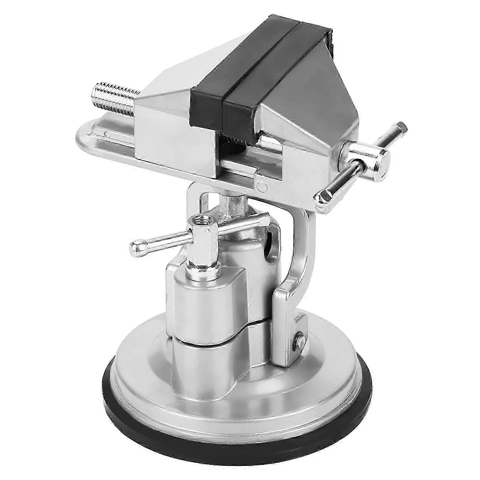 Universal table vice, swivel and rotating work clamp, compatible with DIY