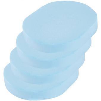 4Pcs Facial Cleansing Sponge Oval Makeup Remover Sponge Pads Reusable Blending Sponge Light Sky Blue Make Up Sponges