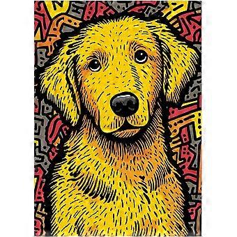 Golden Retriever Street Pop Art Jigsaw Puzzle - Colorful Urban Style Artwork Puzzles SQZ416