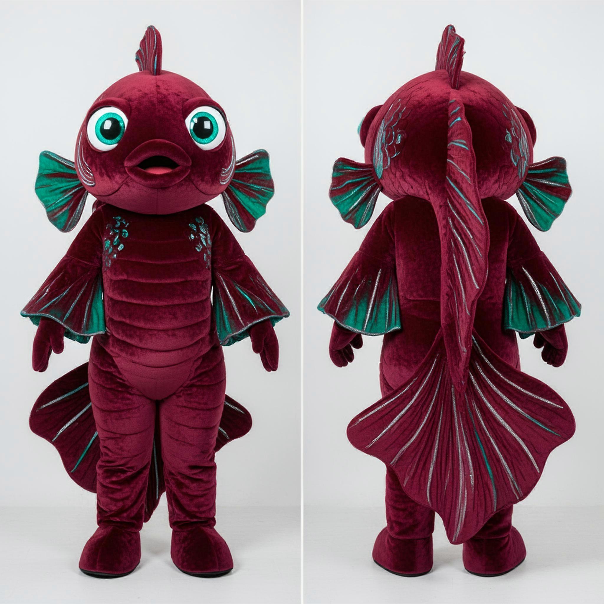 MASTICOT Maroon Velvety Betta Fish Mascot