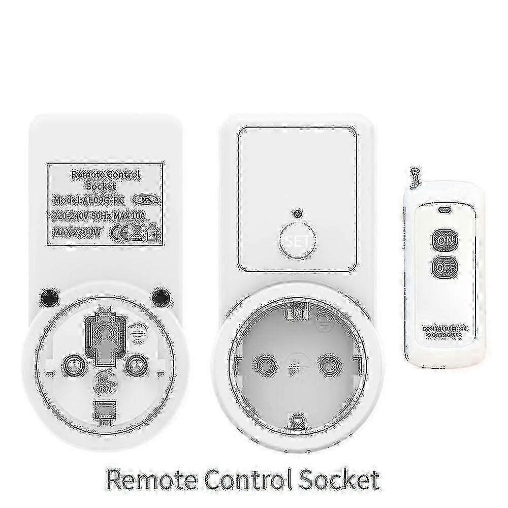Wireless Remote Control Switch Socket with EU Plug 433MHz RF VDE Standard AL09G-RC