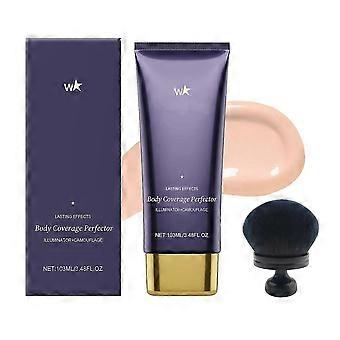 Body Coverage Perfector with Brush | Waterproof & Transfer-Resistant Body Makeup, Long-Lasting Tattoo Cover Up Cream for Legs & Body, Full Coverage Cr