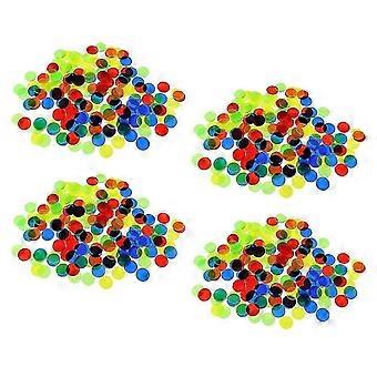 400 Pieces Plastic Bingo Chips Translucent Counters Tokens Game 1.5x1.5cm 26-27