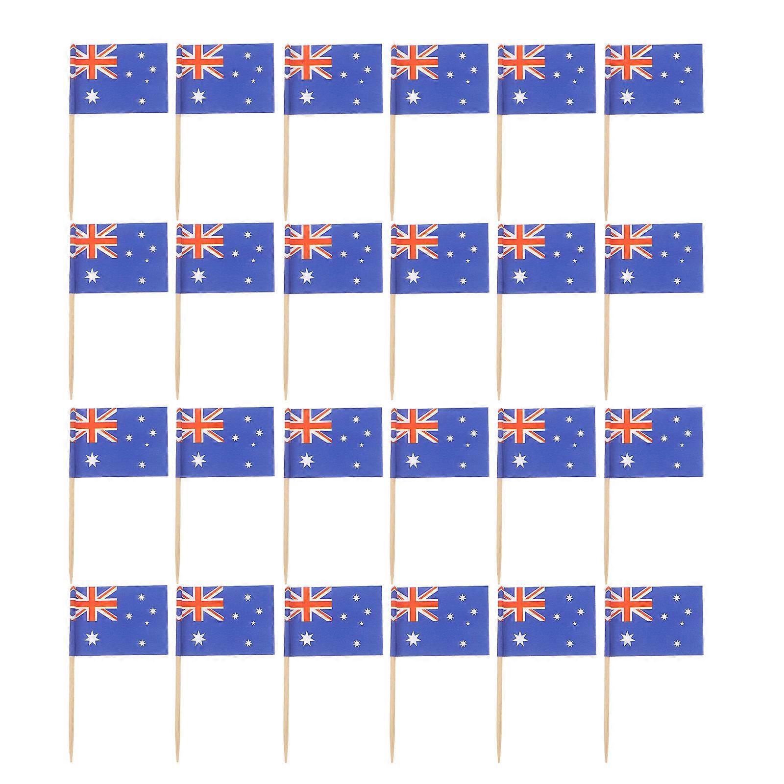 Egg Cake Insert Flags Toothpick Flags for 100Pcs Cake Toppers