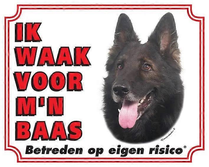 Sticker King Groenendaeler Warning Sign - I Watch Out For My Boss