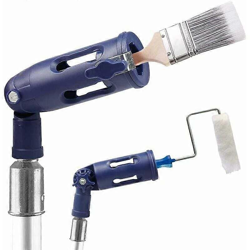 Multi-Angle Brush Extension, Roller Brush Extension with Adjustable Angles, Edging Tool for Walls/Ceilings