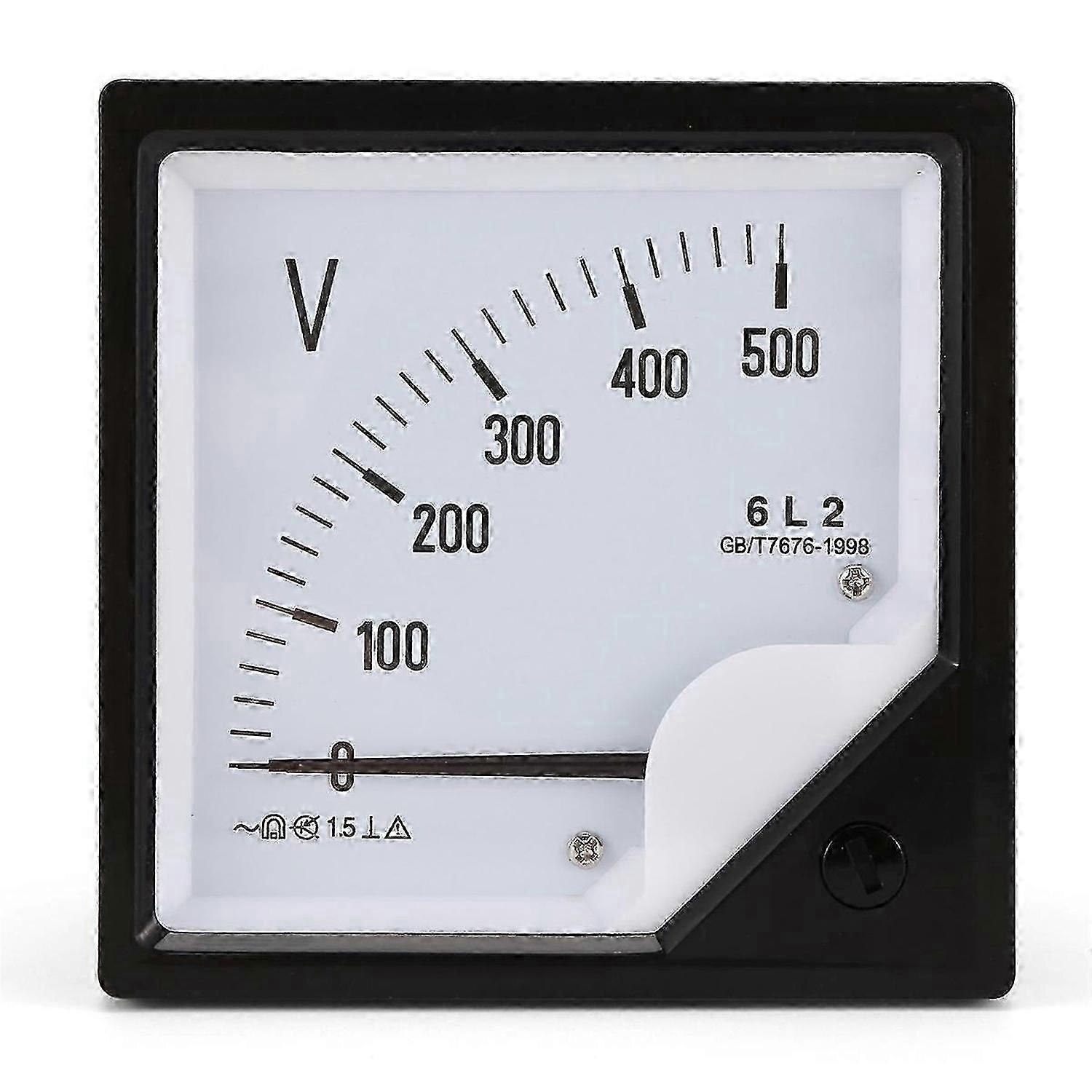 6L2 Voltmeter AC 500V Pointer Type Voltage Meter Mechanical Header