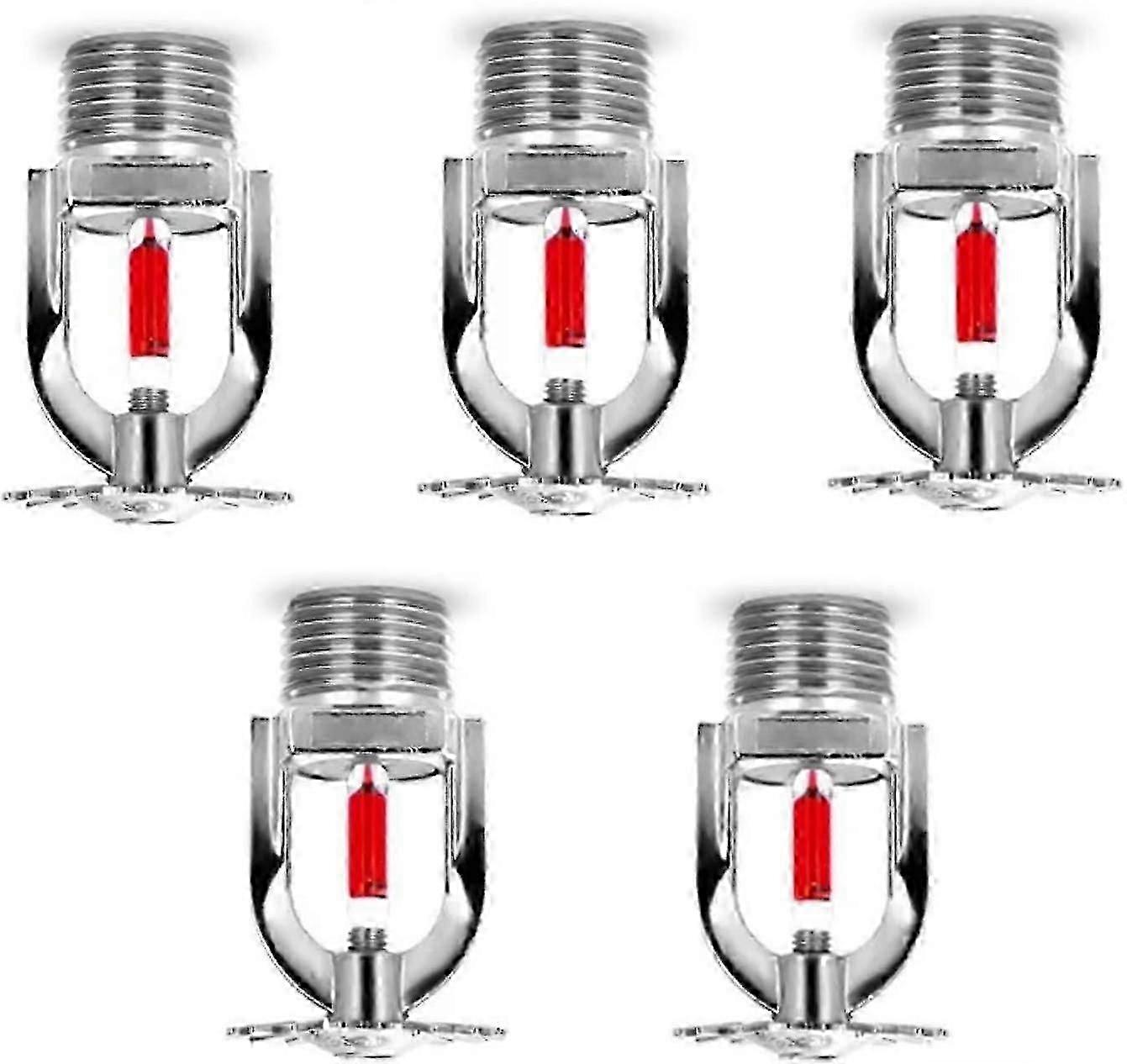 Fire Sprinkler Head 5Pack 68/155 Automatic Temperature Trigger Glass Bulb compatible with System DN15Pendent
