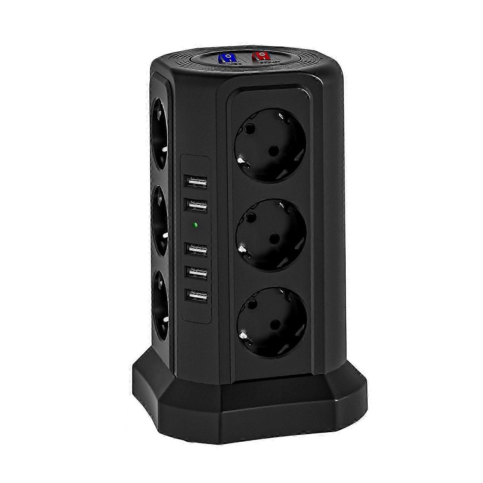 Tower Multiple Power Strips Vertical Eectrical Plug Tower Outlet Socket Overloads Protect Power Strips Surge Protector Multicolor