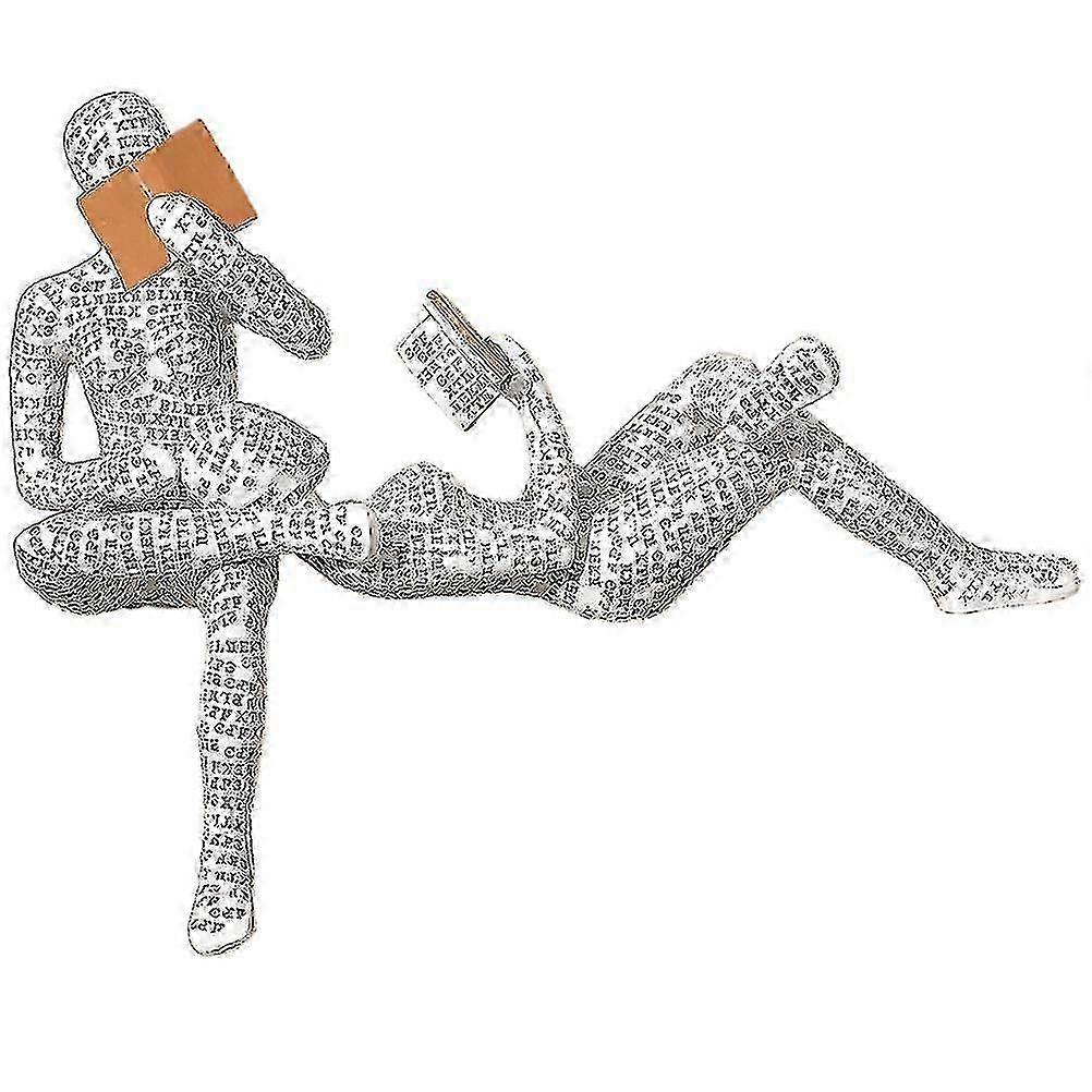Modern Abstract Reader Resin Statue