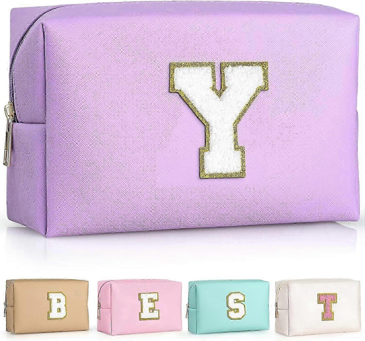 Sky Blue Embroidered Makeup Bag