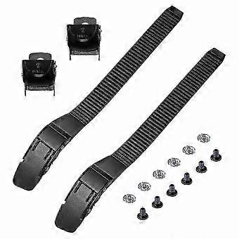 Black Skating Shoes Buckle Replacement Kit 2 Sets with Screws