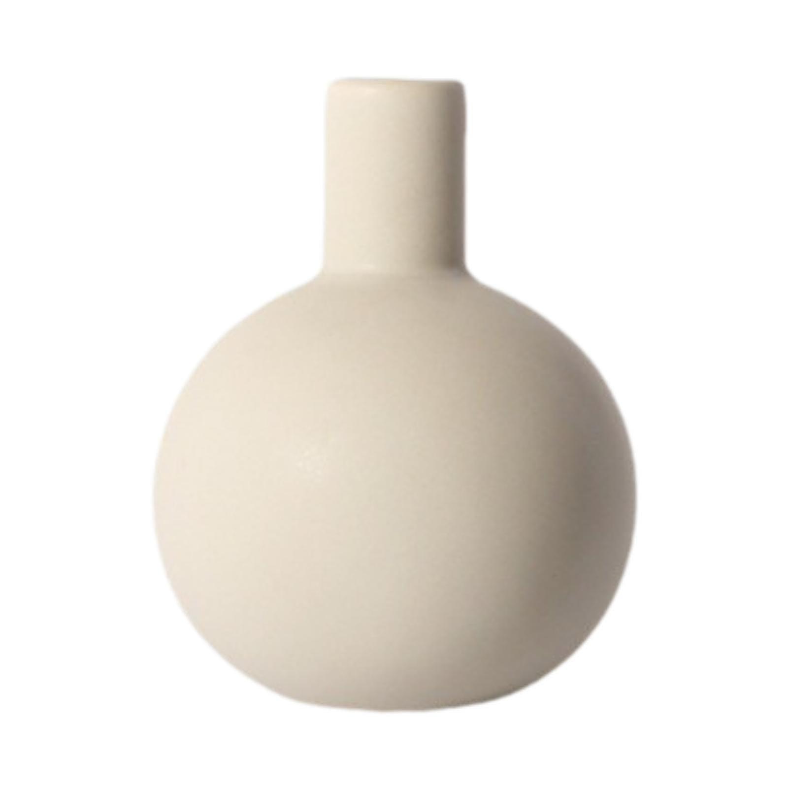 Beige Ceramic Table Vase 13cm