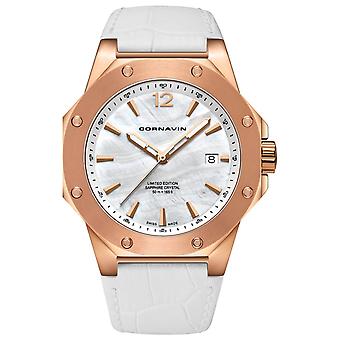 Downtown 3h Swiss Quartz Analog Man Watch met Cowskin Bracelet CO2021-2013