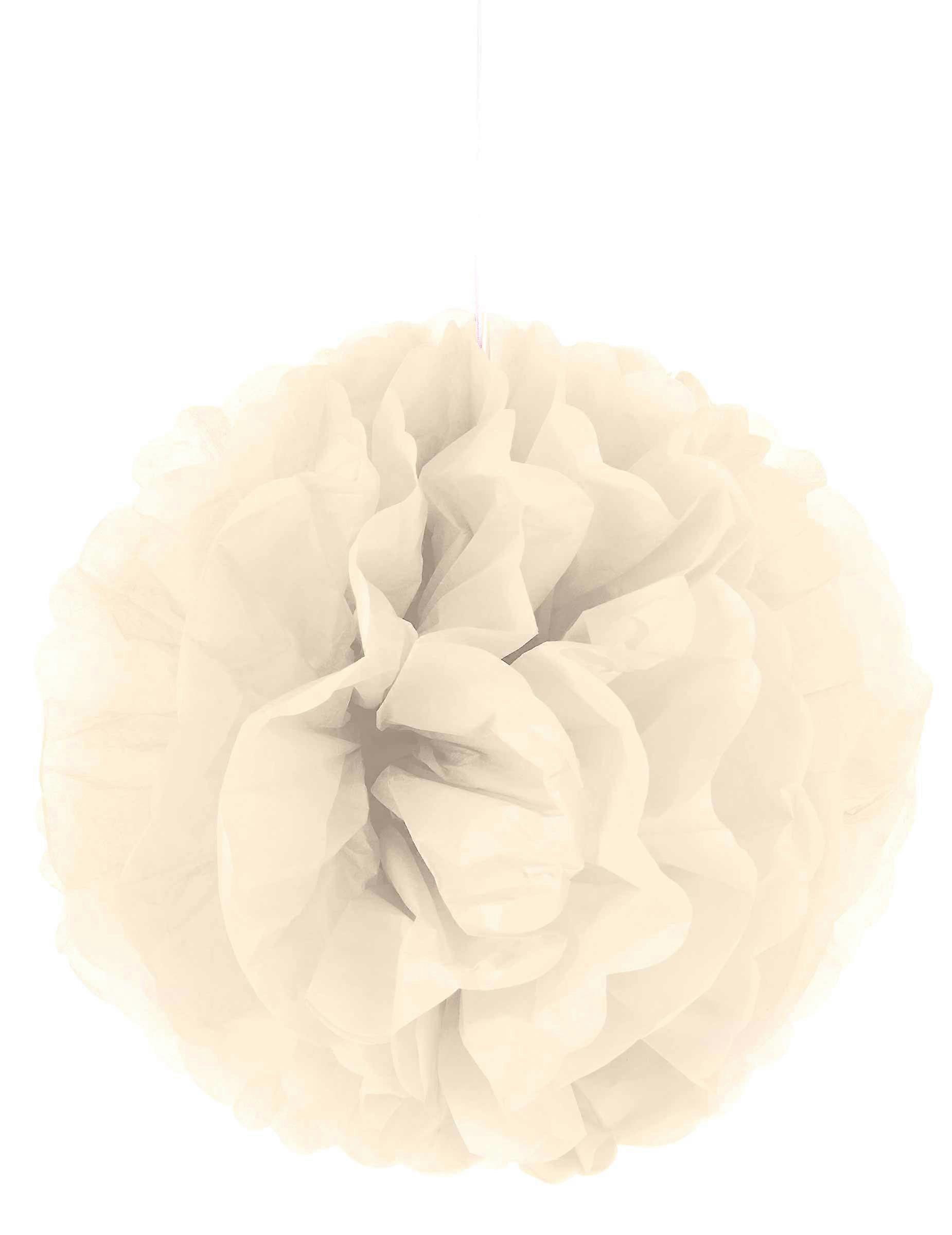 35cm cream paper hanging pompom